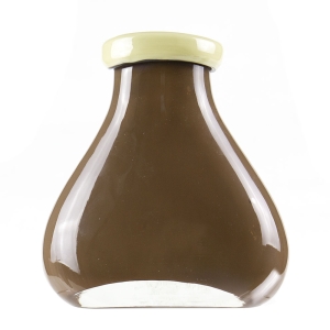 Brown Bottle Vase with Flip Lip