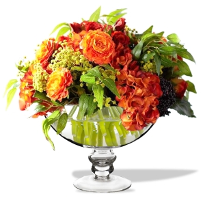 glass compote vase
