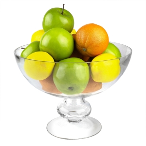 glass footed compote bowl vase
