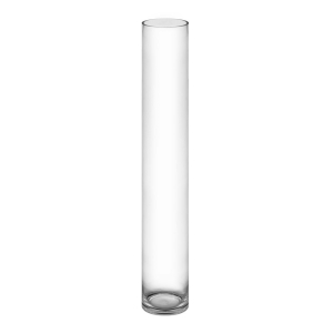 Glass Cylinder Vases Large Lobby Floor Vase H-40" D-6" Clear (Wholesale Pack of 4)