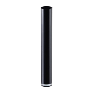 Black Glass Cylinder Vase. D-6" H-40" (Wholesale 2 PCS/Case)
