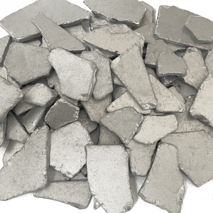 Frosted Silver Flat Sea Glass Vase Filler, 1.5 Cups/LB (Wholesale 20 LBS/Case)