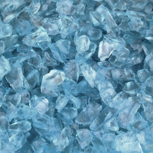 Light Blue Crushed Glass Gravel Vase Filler, Approx. 42 Cups/LB (Wholesale 28 LBS/Case)