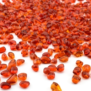 red orange glass gravels for Aquarium decor tumbled glass vase fillers