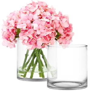8" x 8" glass cylinder vases
