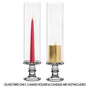 Open-Ended Glass Hurricane Lamp Shade Chimney Tube 14" x 4"