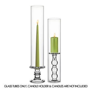 24 inches tall glass hurricanes chimney tubes