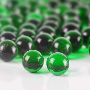 Green Glass Marbles Bowl and Vase Fillers