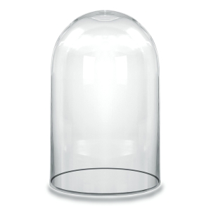 Glass Dome Cloche Decorative Plant Terrarium Bell Jars H-15" x W-10" Clear (Wholesale Pack of 2)