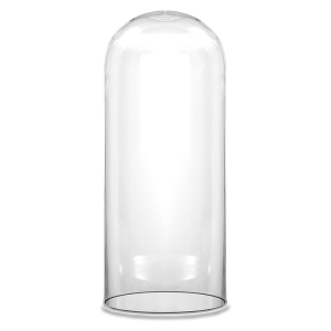 Glass Dome Cloche Decorative Plant Terrarium Bell Jars H-19" x W-10" Clear (Wholesale Pack of 2)