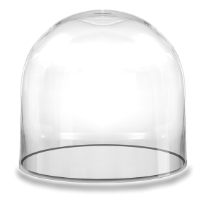 Glass Dome Cloche Decorative Plant Terrarium Bell Jars H-12" x W-12" Clear (Wholesale Pack of 2)