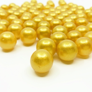Gold Glass Gem Round Marbles Vase Filler, 1/2" (Wholesale 28LBS and 40 LBS/Case)