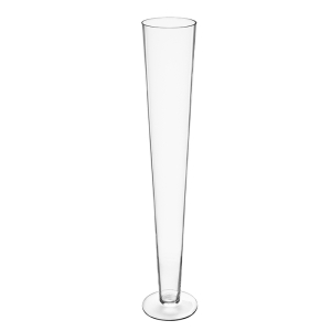 28" glass trumpet vase pilsner centerpiece