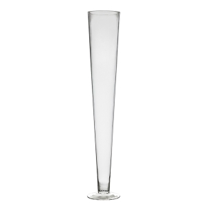 Trumpet Vase Floral Centerpieces H-32" x D-4.5" Clear