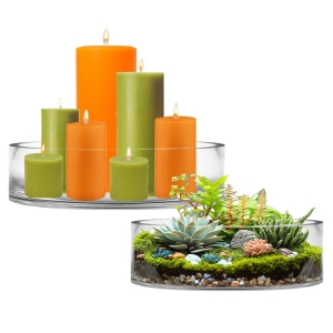 large opening 14-inch and 16-inch glass cylinder vases
