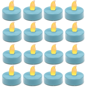 blue led tea light candle