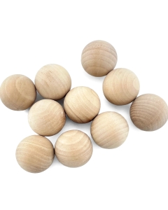 2" Natural Unfinished Round Hard Wood Craft Balls