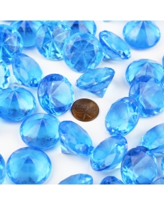 1.2" Light Blue Acrylic Crystal Diamond Gemstone Vase Fillers