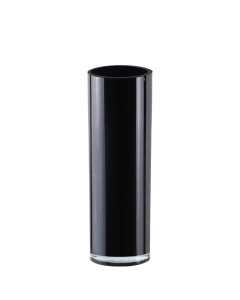 12-inch tall black glass cylinder vase, perfect for creating elegant and dramatic floral arrangements