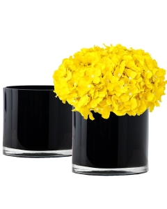 black glass cylinder vases 7 inches
