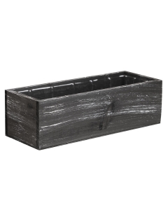 Wood Black Window Box Planters with Removable Plastic Liner 