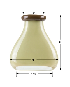Brown Bottle Vase with Flip Lip