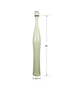 Brown Cream Slim Curve Vase with Flip Lip H-24" D-1.5"