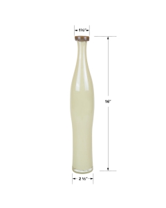 Brown Cream Slim Curve Vase with Flip Lip H-24" D-1.5"