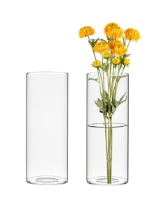 Glass Cylinder Bud Vase. H-7", D-2.5" (Wholesale 72 PCS/Case)
