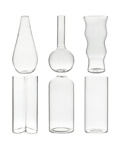 clear glass mini bud vase