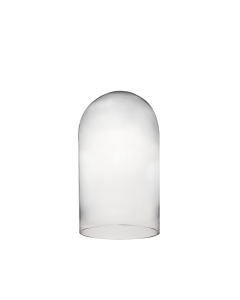 Glass Dome Cloche Decorative Plant Terrarium Bell Jars H-14" x W-8" Clear (Wholesale Pack of 4)