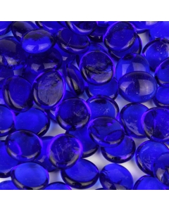 Cobalt Blue Glass Flat Gemstone Vase Fillers