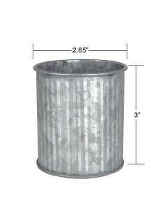 corrugated metal planter cylinder