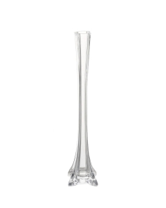 24" Clear Glass Eiffel Tower Vases
