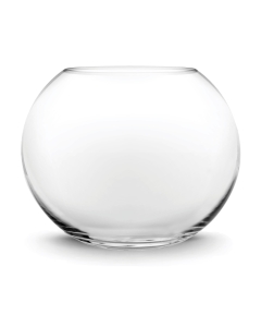 Glass Bubble Round Shape Terrarium Bowl H-6" D-8" Opening-6" Clear
