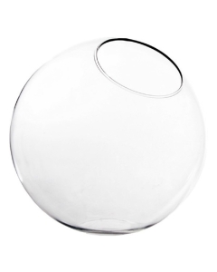 Glass Plant Slop Bubble Bowl Terrarium Vase 7.75" Clear (Wholesale Pack of 6)