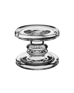 Classic Glass Candlestick, Pillar & Taper Candle Holder, H-3.25", Pack of 12