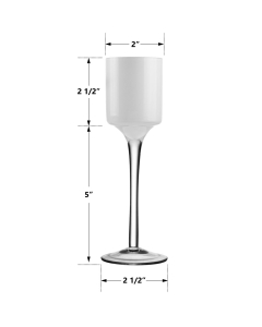 Long Stemmed Glass Candle Holder 7.5" White