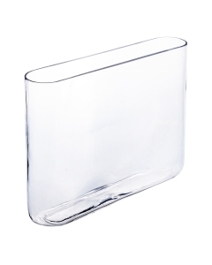 Glass Round Edge Rectangular Vase 12" x 16" x 3" Clear (Wholesale Pack of 4)