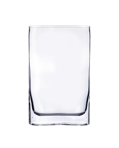 Glass Round Edge Rectangular Vase 12" x 7" x 1.75" Clear (Wholesale Pack of 6)