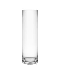 Glass Cylinder Vase H-14" x D-4" Clear (Wholesale Pack of 6)