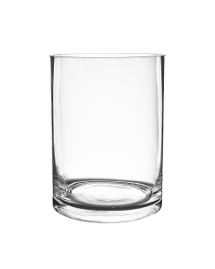Glass Cylinder Vase H-12" D-6" Clear (Wholesale Pack of 4)