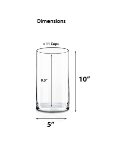 glass cylinder vases 6 inches diameter set of 3