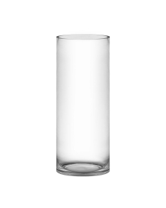 Glass Cylinder Vases H-12" x D-6" Clear (Wholesale Pack of 4)