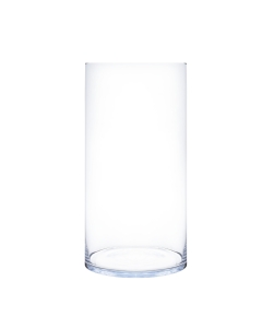 Glass Cylinder Vase H-20" x D-10" Clear (Wholesale Pack of 2)