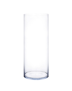 Glass Cylinder Vase H-24" x D-10" Clear (Wholesale Pack of 2)