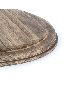 Burnt Finish Wood Base, Pack of 4 pcs