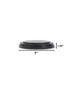 7" Wide Black Wood Base, Pack of 4 pcs