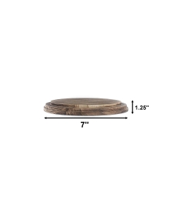 Burnt Finish Wood Base, Pack of 4 pcs