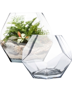 geometric prism vase